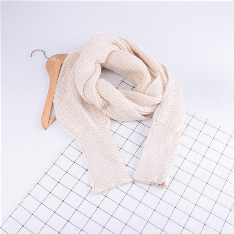 Unisex Knitted Shawl Sweater with Sleeves - Versatile Solid Color Cloak for Autumn and Winter Parties