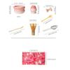 8PCS Matcha Tea Set Pink Gradient Japanese Style Complete Matcha Bowl Kit Perfect Gift for Wedding Housewarming