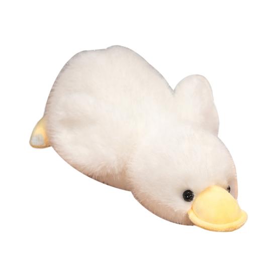 Lying Duck Plush Toy Yellow Duck Plushie Stuffed Animal Comfort Doll Pillow Home Office Bedroom Decoration Kids Adults Birthday Gift