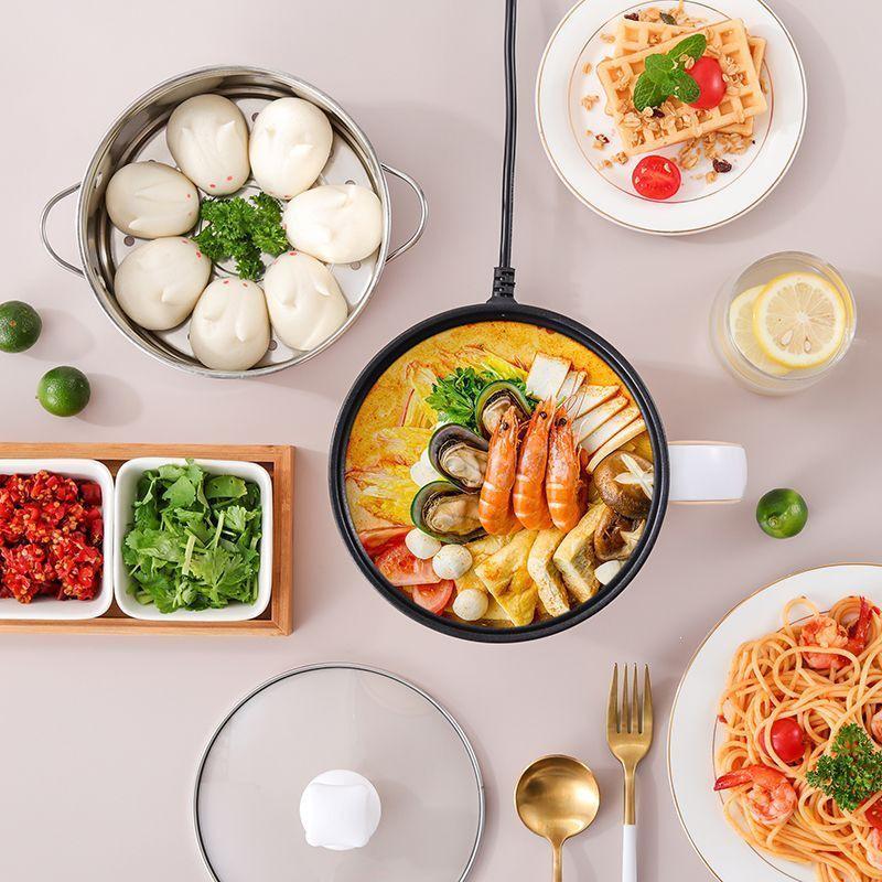 Compact Multifunctional Electric Cooker - Mini Rice & Noodle Pot for Dorm Rooms