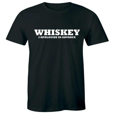 Whiskey mi scuso in anticipo bevitore maglietta divertente tee