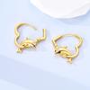 Hoops Earring Copper Dolphin Heart Star Moon Sun Celtic Knot Earring For Women Girls Party Birthday Fashion Jewelry