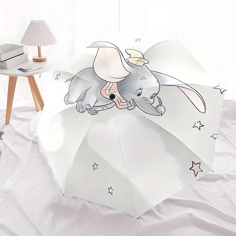 

Dumbo Theme Automatic Compact Folding Cute Umbrella - Portable and Durable, 8-Bone Iron Umbrella for All Weather0707078