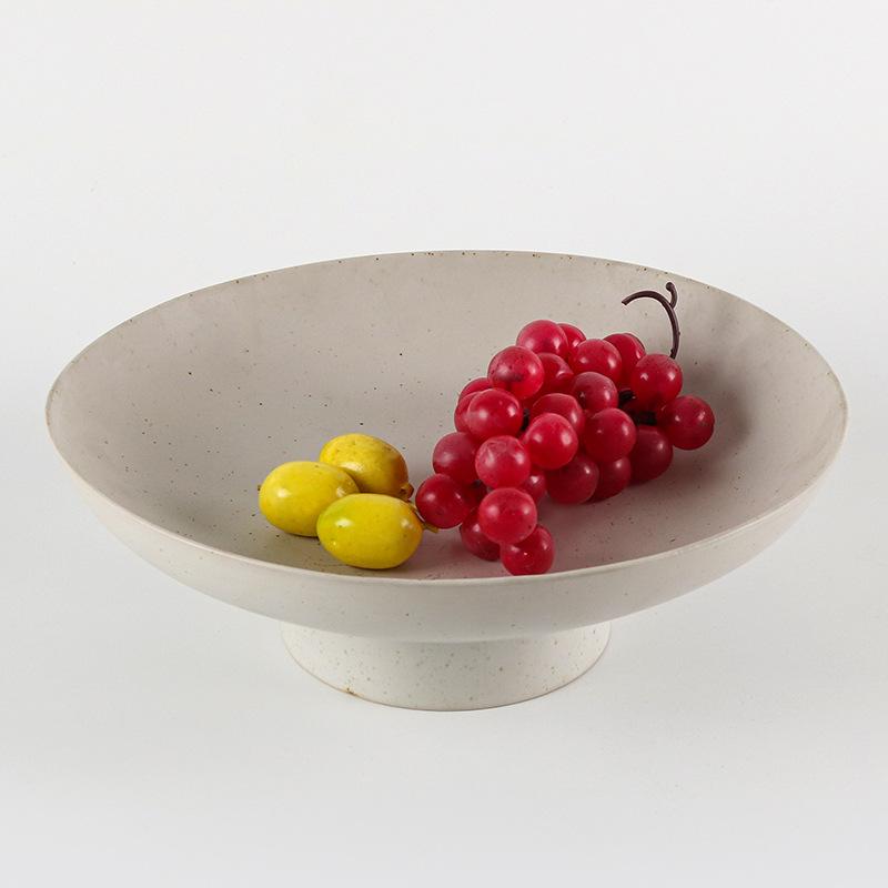 Simple Round Fruit Plate Ornaments Model Room Snack Plate Living Room Coffee Table Table Storage Plate Tray Decoration