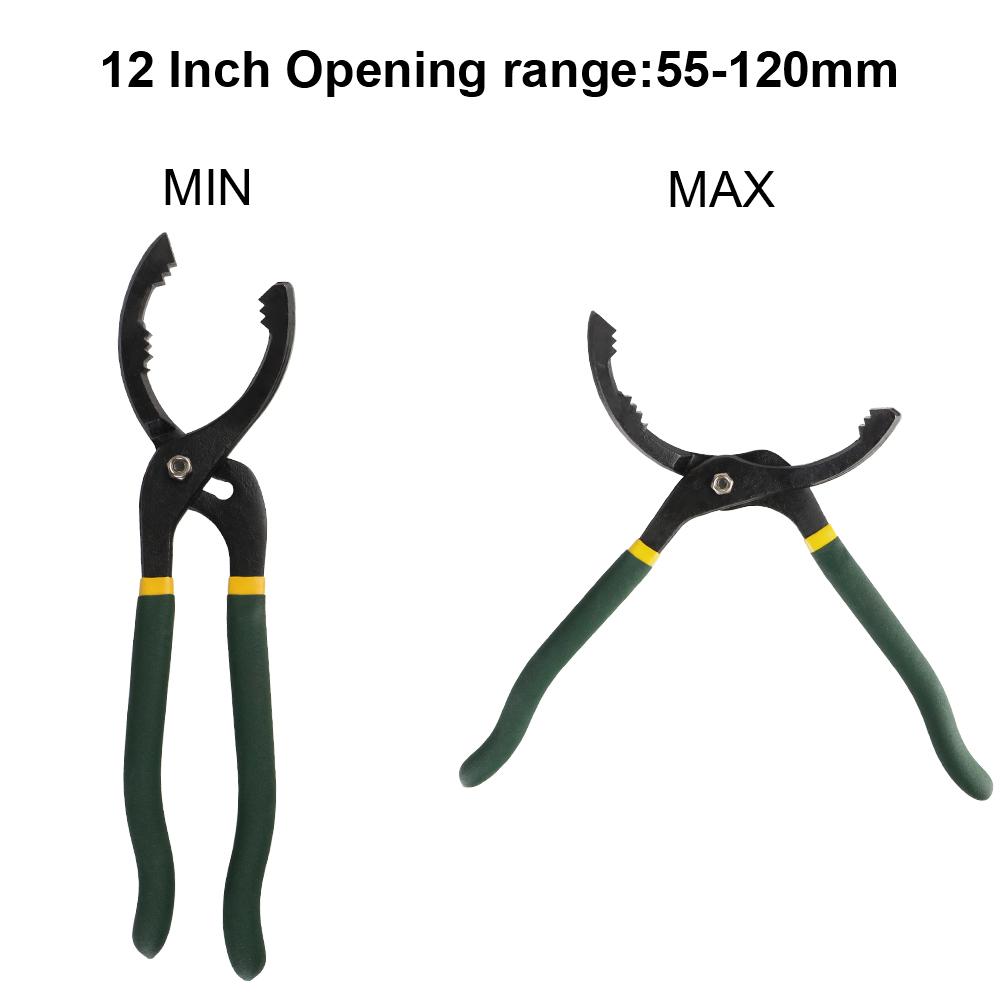 Carbon Steel Plier 10/12 Inch Adjustable Wrench Universal Oil Filter Remove Disassembly Tool Oil Filter Pliers