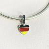 Heart Shape National Flag Dangle Charms For Originalcharms Pandentbracelet Trinket Copper Charm Bead For Women Jewelry