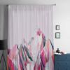 Abstract Oil Painting Mountain Illustration Window Tulle Curtains for Living Room Bedroom Hotel Luxury Decoration Sheer Curtains