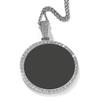 European & American Hip Hop XL Round Photo Pendant Necklace In Gold, Silver, or Rose Gold