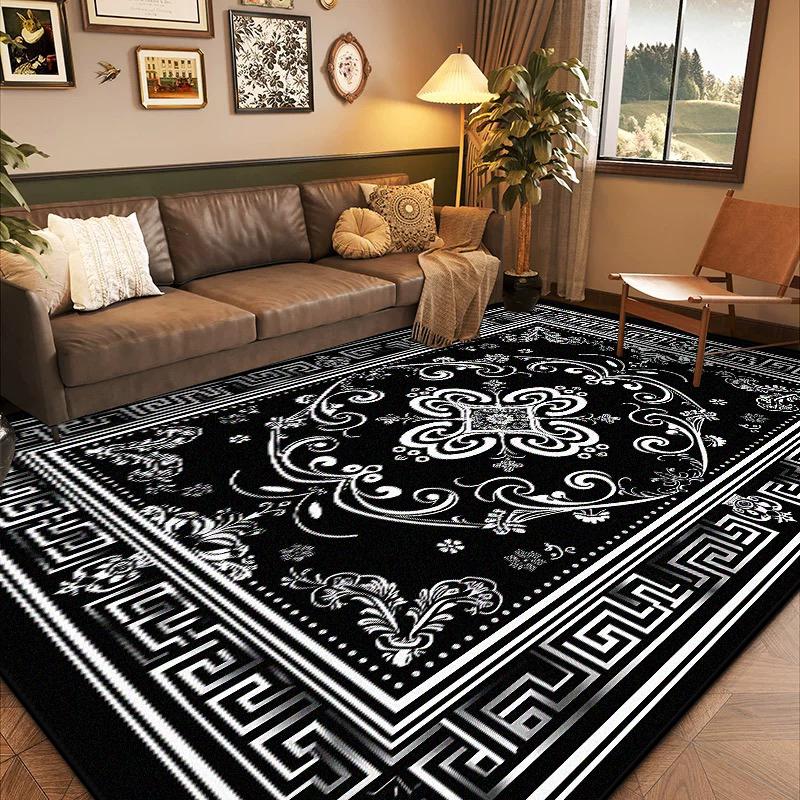 Chinese Style Luxury Big Living Room Rugs Home Decoration Sofa Coffee Tables Solid Carpet Bedroom Bedside Washable Floor Mats