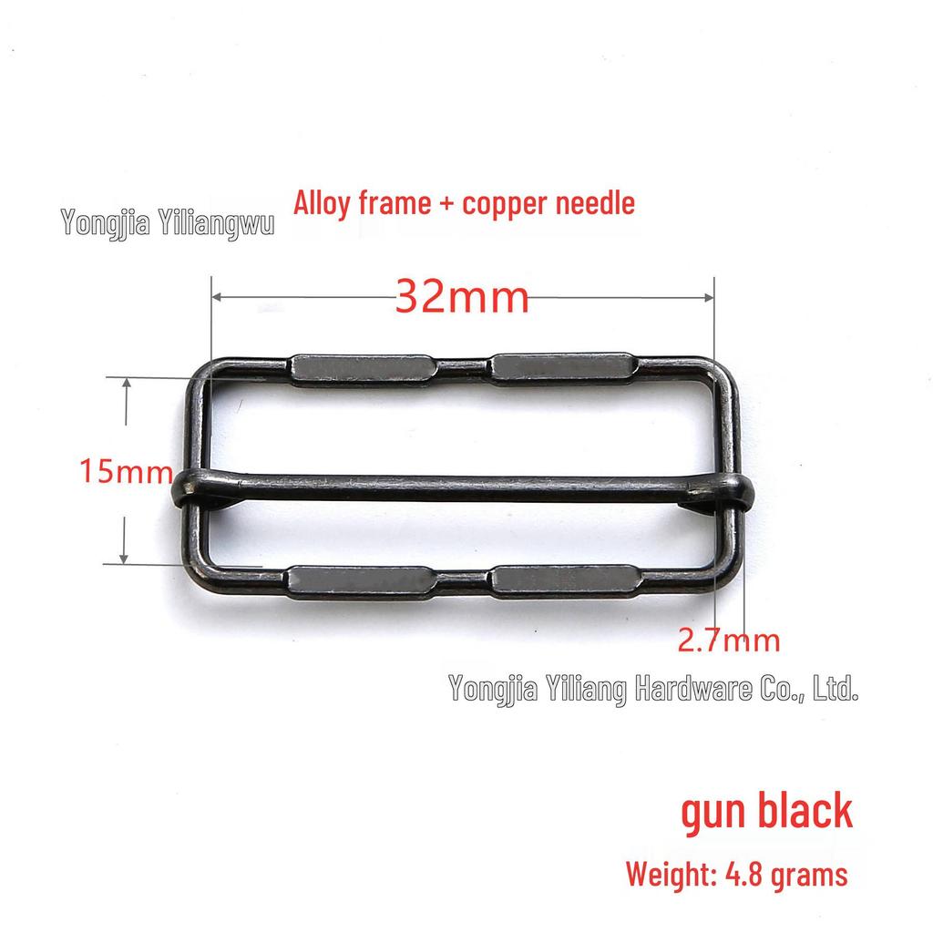 Stainless Steel Adjustable D-Ring Buckle - Copper Three-Speed Wire Pull Design