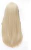 60cm Heat-Resistant Cosplay Wig, Perfect for School Festivals and Girls, Long Straight Light Golden Blonde Wig with Net