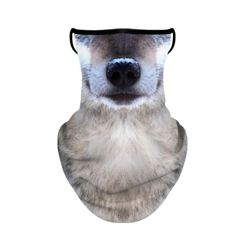 Maseczka na twarz ze zwierzętami TikTok: Zewnętrzny nakładany na uszy komin na szyję z filtrem przeciwsłonecznym do jazdy na rowerze, jedwab lodowy, oddychający, gotowy na lato