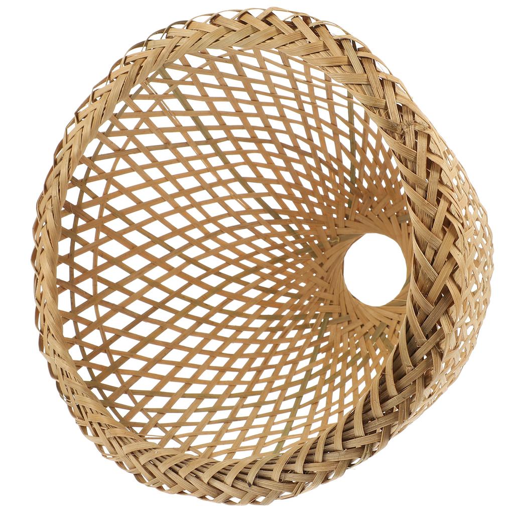 Pendant Ceiling Lamp Bamboo Lampshade Child Floor Rattan Fan Weaving Table Decorative