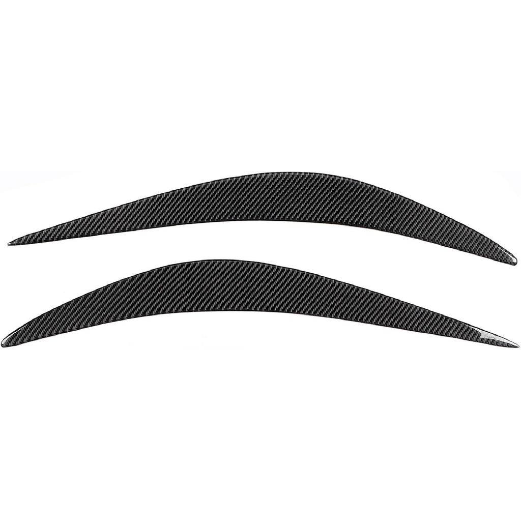 Carbon Fiber Front Headlight Eyebrows Eyelid Overlay Decal Cover Trim Headlight Eyelid Headlamp Eyebrow Strip Trim Eye Lid Deco ion Sticker Fit for