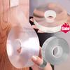 Cinta Nano Transparente de 1M/2M/3/5M Lavable y Reutilizable Adhesiva de Doble Cara Cinta Adhesiva Universal con Gancho para Muebles