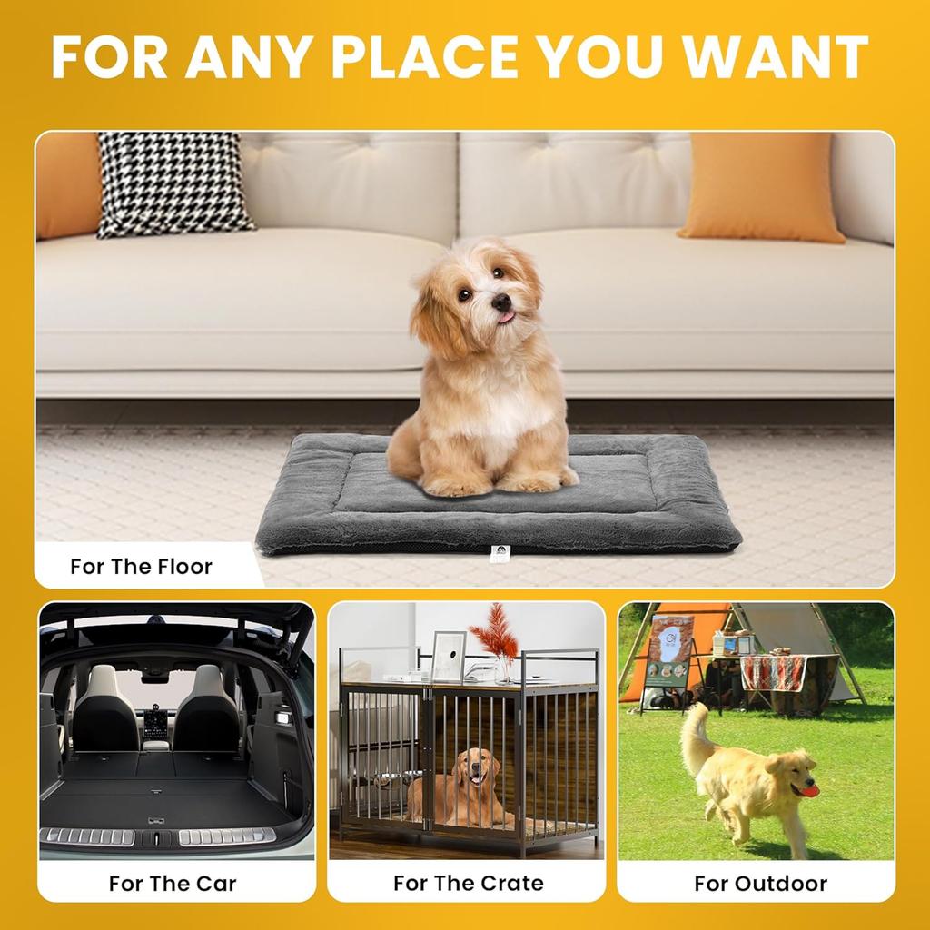 Tapete lavable para cama para perro, tapete de cama para perros pequeños, medianos y grandes, tapete suave y esponjoso para