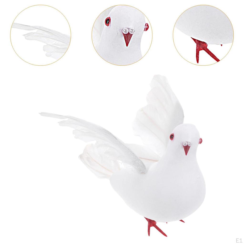 Artificial Pigeon Decoration Foam Bird Figurine Artwork Landscape Realistic Sculpture for Porch