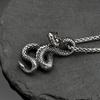 Men's Retro Fashion Stainless Steel Python Pendant - Unique Hip Hop Design