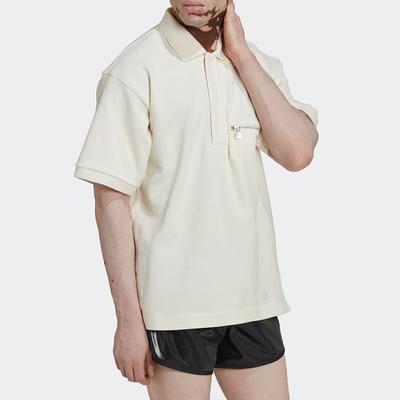 Originals Blue Version Collection Polo Shirts Men's Pink White Polo Collar Moderate Straight Fit HM2347