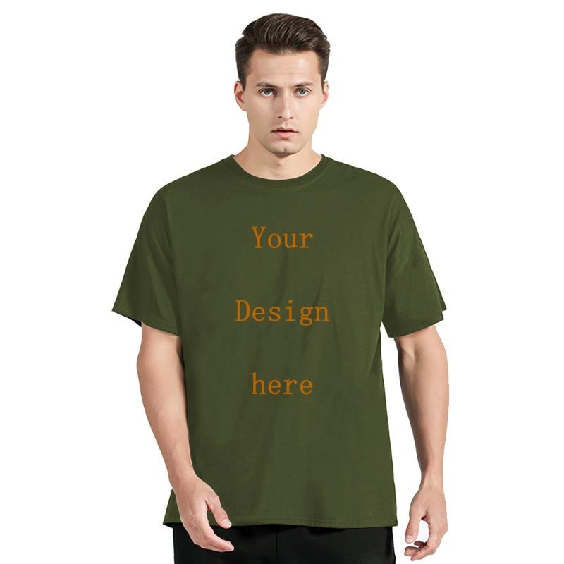 T-shirt da uomo Personalizzata Il tuo design qui T-shirt con testo personalizzato per uomo Aggiungi il tuo design T-shirt alla moda Abbigliamento da uomo