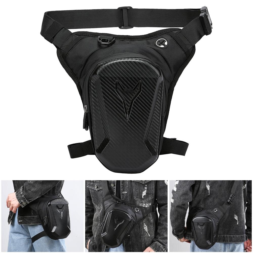 1 Stück Schwarze Motorrad-Beintasche Wasserdichte Fahrer-Hüfttasche Radfahren Fahrrad Crossbody-Tasche Motorradzubehör Männer Aufbewahrungsrucksack