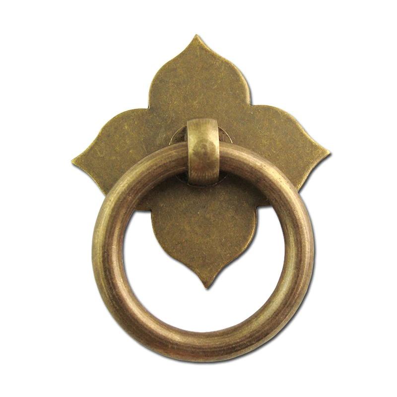 Antique Drawer Pulls Kitchen Door Handles and Knobs Brass Leaf Shape Cabinet with Screw Hardware Ancient Furniture