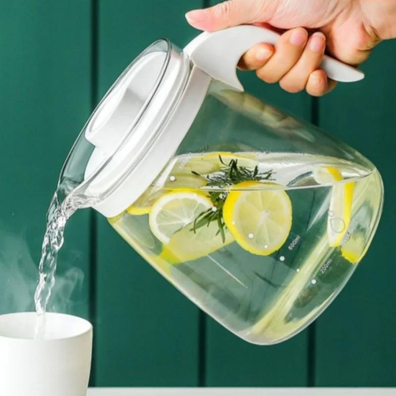 Large Capacity Glass Kettle High Temperature Resistance Water Bottle Household Transparent Teapot Coffee Jug Drinking Utensil