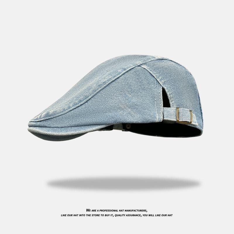 British Beret Women's Autumn and Winter Retro Front and Back Versatile Newsboy Hat Literary Painter Hat Suede Forward Hat