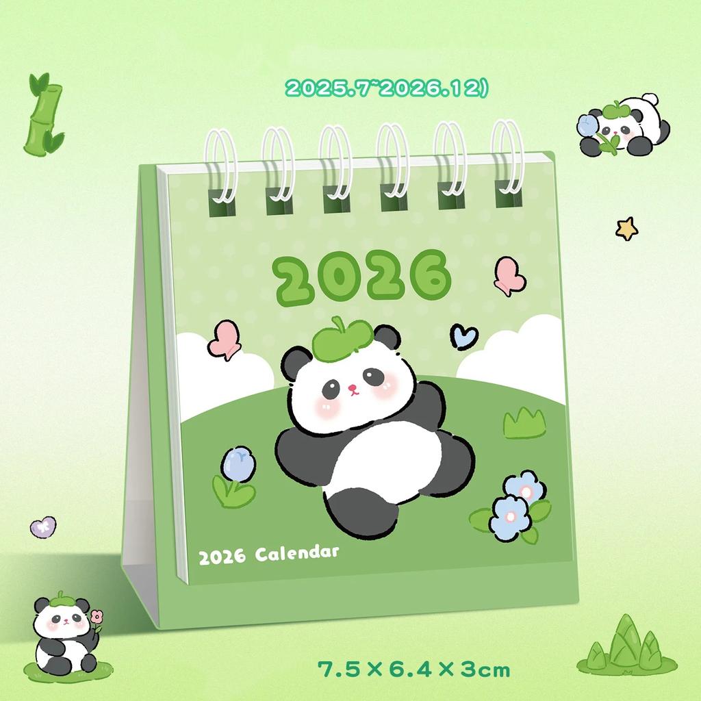 2026 Kalender Kapibara Cartoon Tischkalender Niedlicher Mini-Kalender Studentenbüro Desktop-Kalender