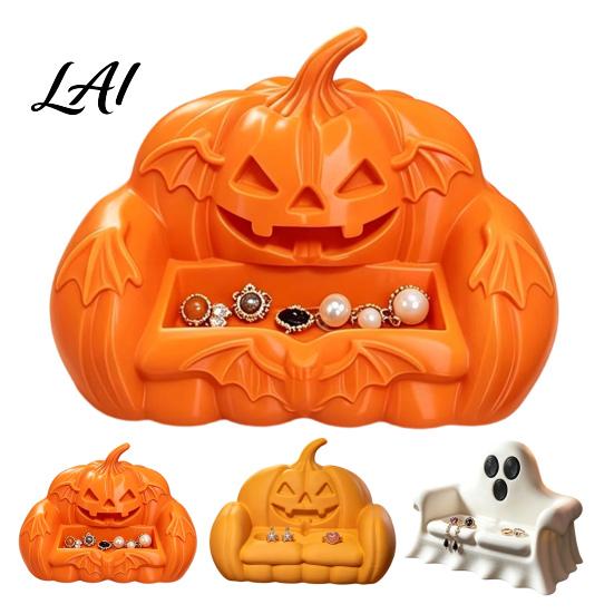 Stylish Room Accessories 3D Printed Ghost Pumpkin Sofa Ornaments Spooky Cute Halloween Desk Decor Tray Haunted Bedroom Decoration House Shelf