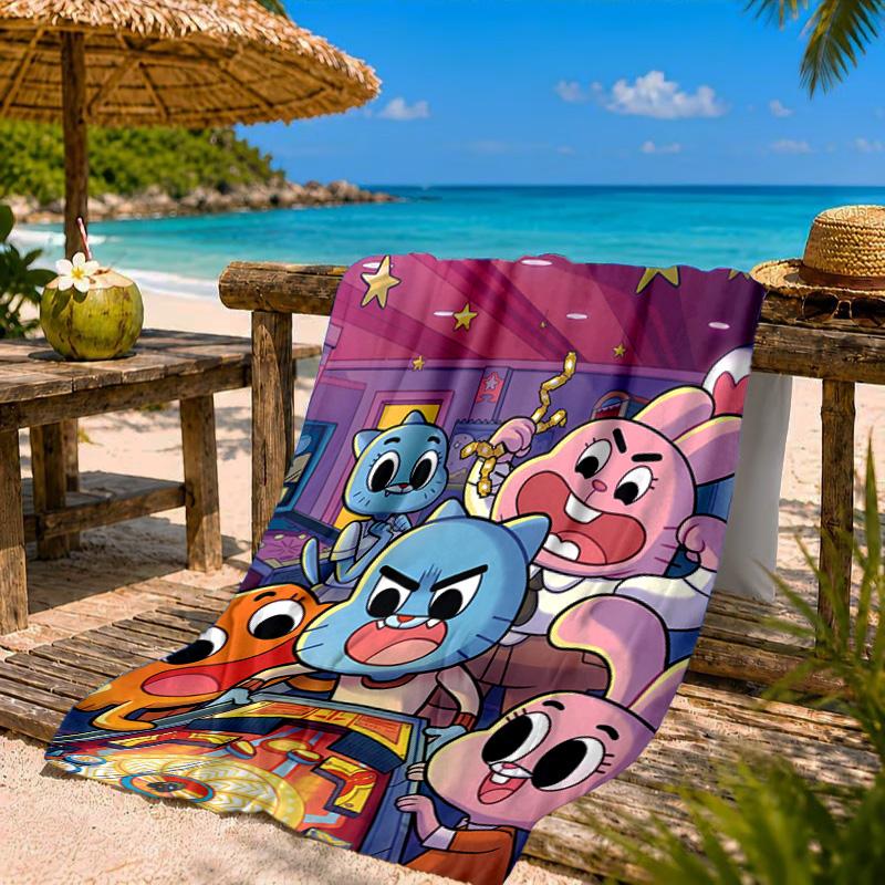 Gum-ball's Amazing World Beach Towel Microfiber Beach Towel, Lightweight and Quick-Dry, for Summer Travel, Swimming Pool Fan Birthday Gift
