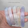 White Moonlight Glazed Cat's Eye Stone Bracelet: Elegant Ice Blue Chinese-Style Gift for Wife or Girlfriend