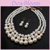 Elegant Pearl Necklace With Geometric Design For Bridal Wedding Accessories