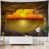 Cave Scenery Moon Pattern Tapestry Home Wall Decoration Tapestry Bedroom Living Room Tapestry