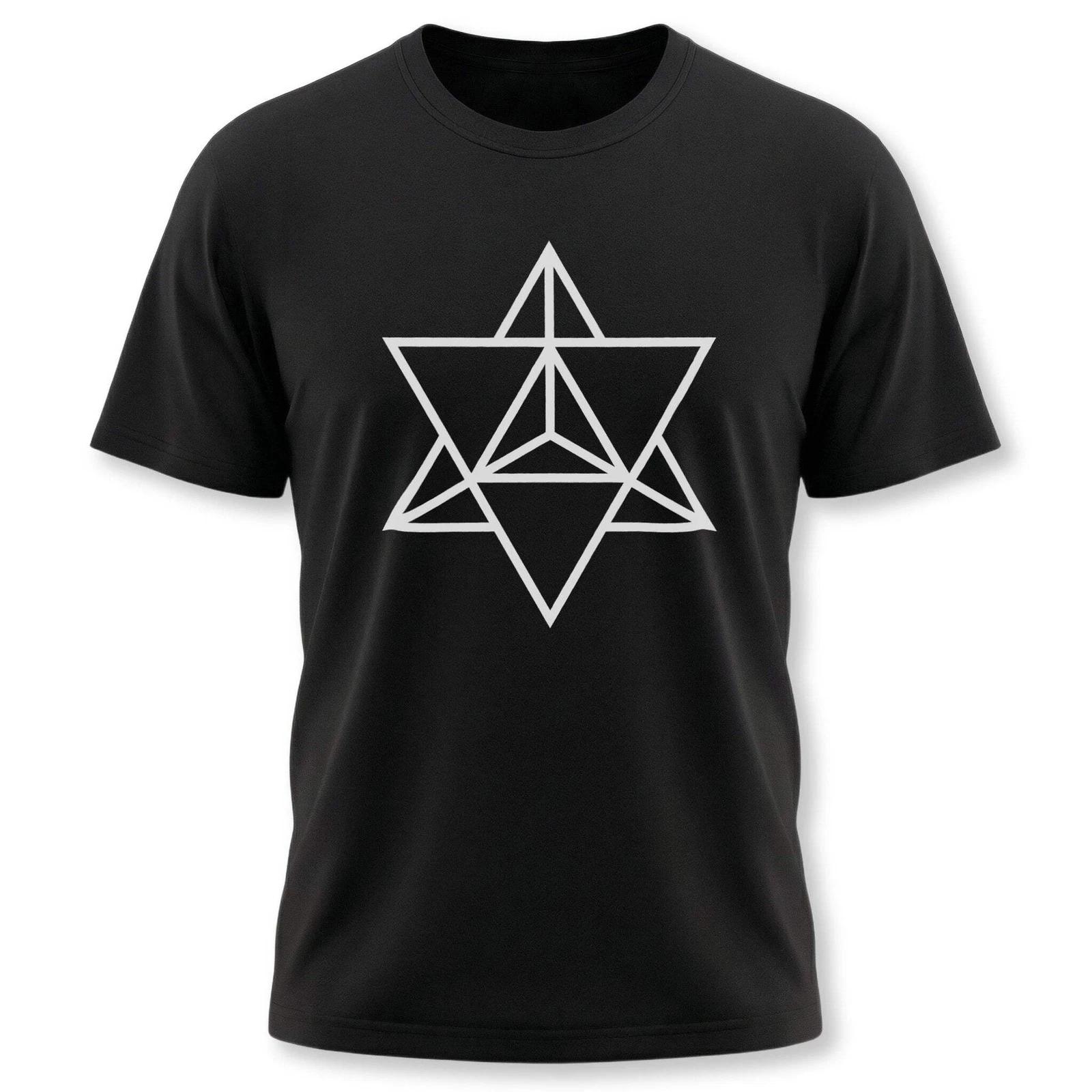 Merkaba Sacred Geometry T-Shirt | Mystical Geometric Symbol Unisex Tee M