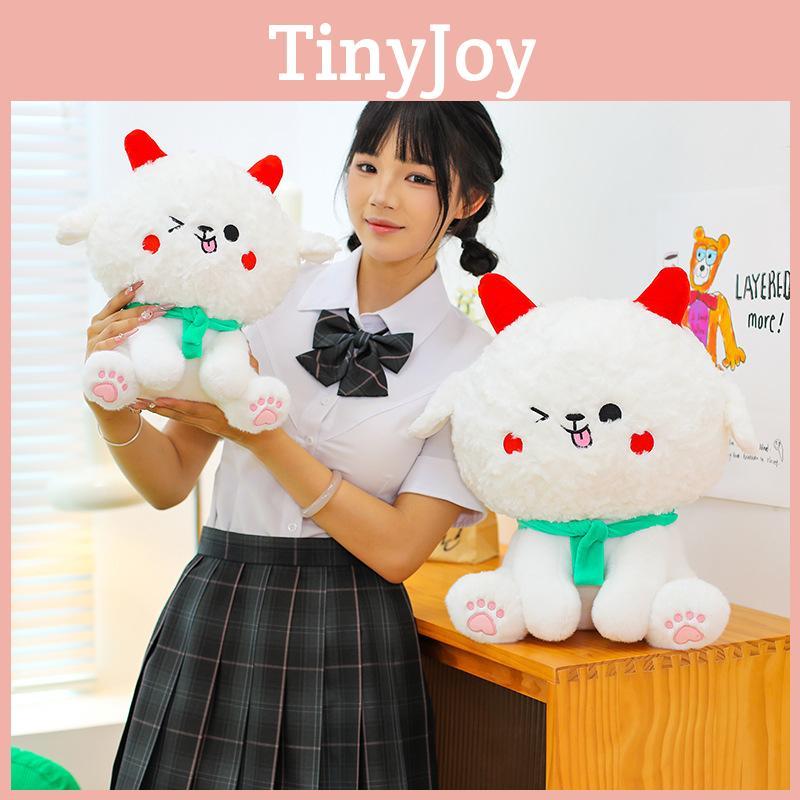 Fofo Cachecol Verde Ovelha Desenho Animado Boneca de Pelúcia Almofada Para Crianças E Presentes