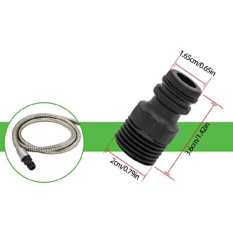 5 Piece External Thread Plastic Nipple Adapter For Secure Water Hose Connection In Bathroom Kitchen Sink