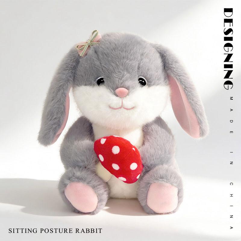 Plush Bunny Toy With Scarf And Carrot Design For Kids Gift Collection