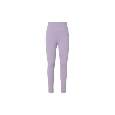 One High-Waisted Slim Fit Solid Color Nine-Point Sports Pants Women Bottoms Lilac FN3233-512