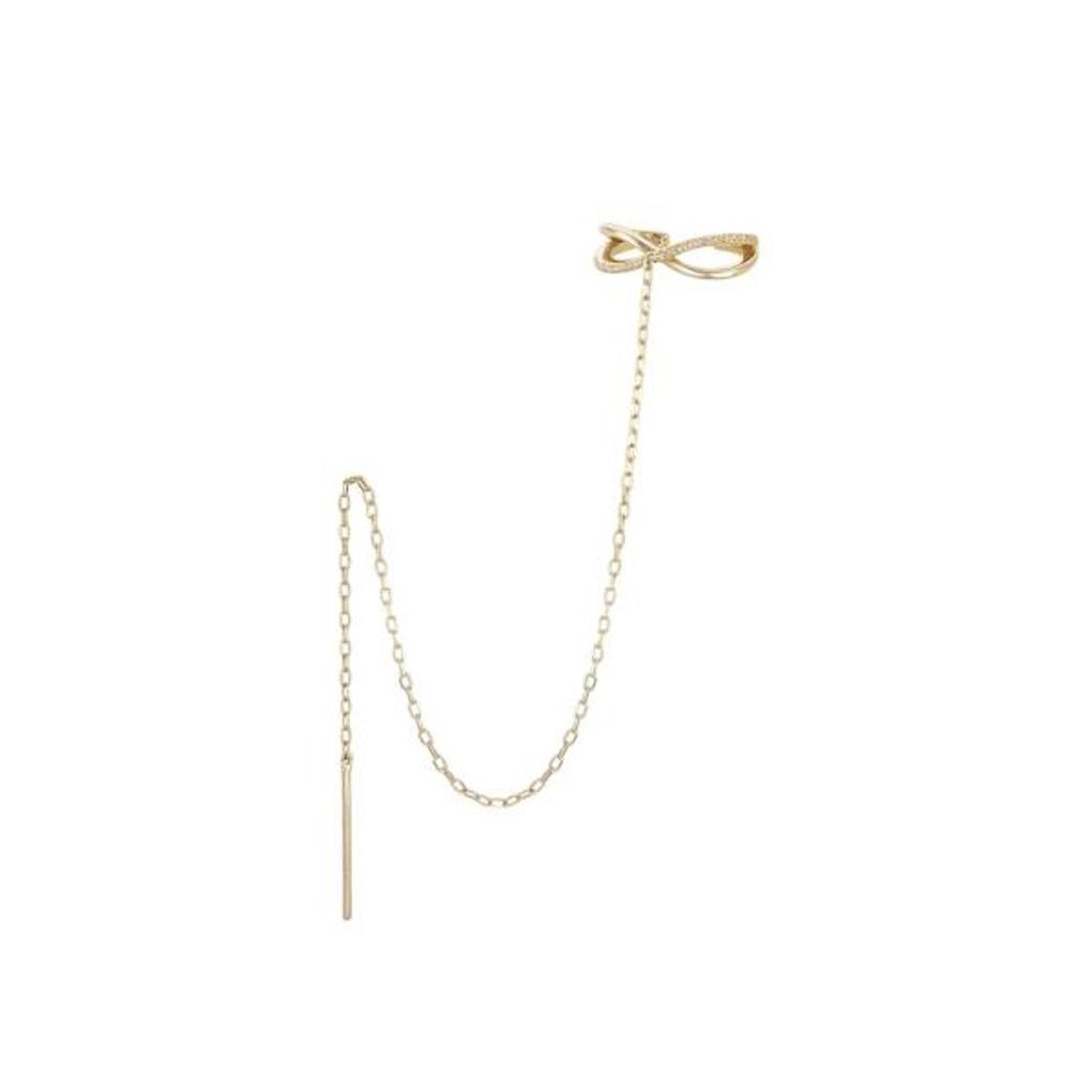 LLOYD Long Chain Moonlight Ear Cuff Gold Earrings LPTJ1053T