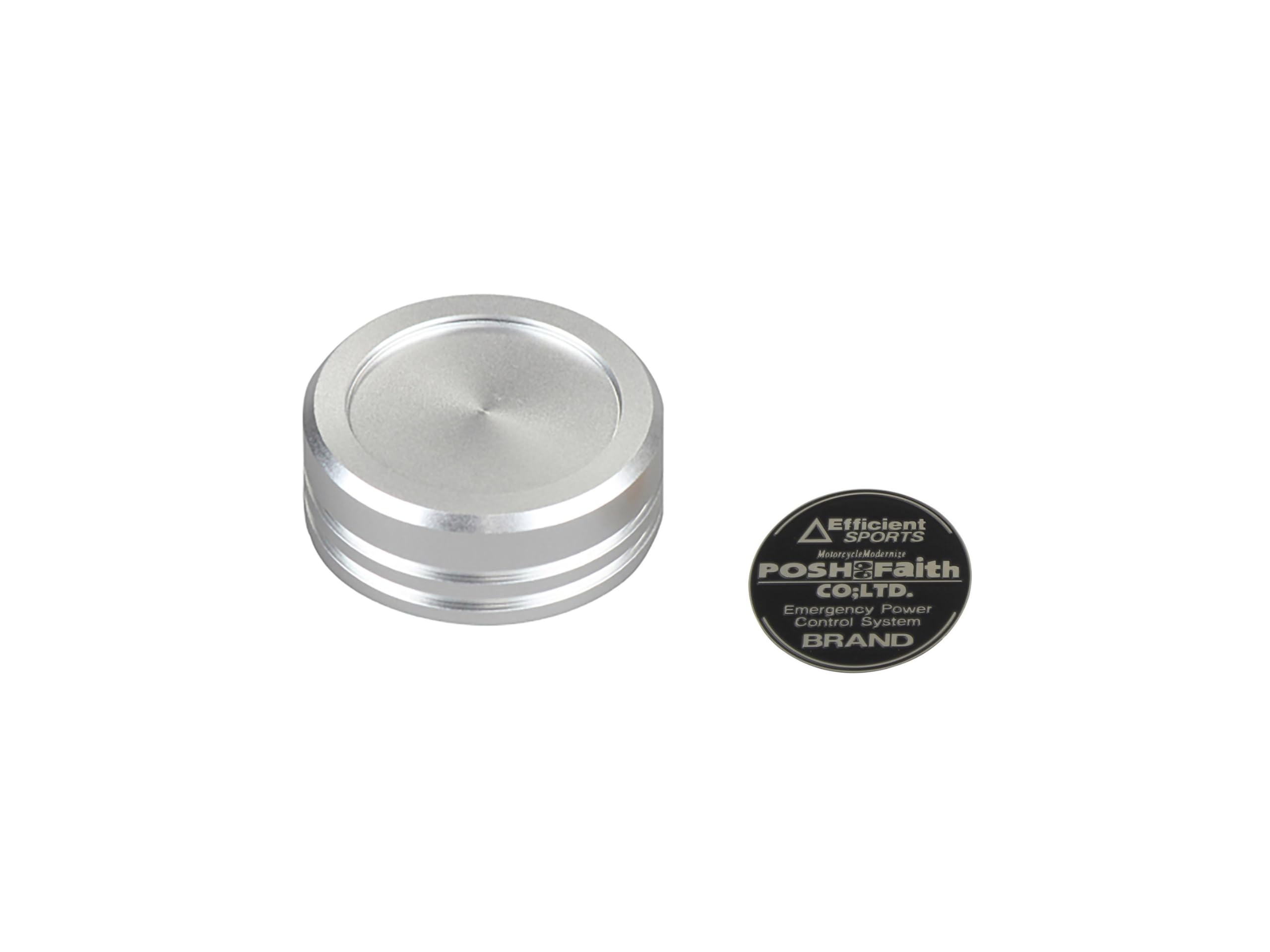 POSH FAITH Motorcycle Parts Master Cylinder Cap for Brembo S15A/S15B Tanks, Silver, 500055-03