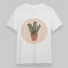 Women's Plus Size Comfortable Classic T-Shirt Potted Plant Graphic Tee Summer