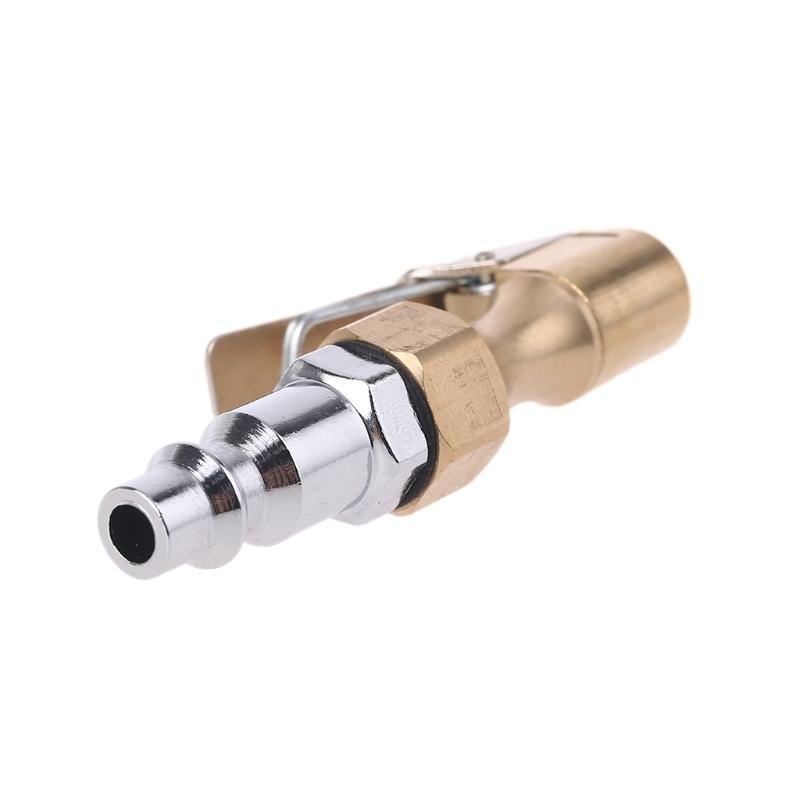 Brand New Brass Air Chuck Open Flow Tire Chuck Heavy Duty Lock on Tire Inflator Chuck for w/ Clip