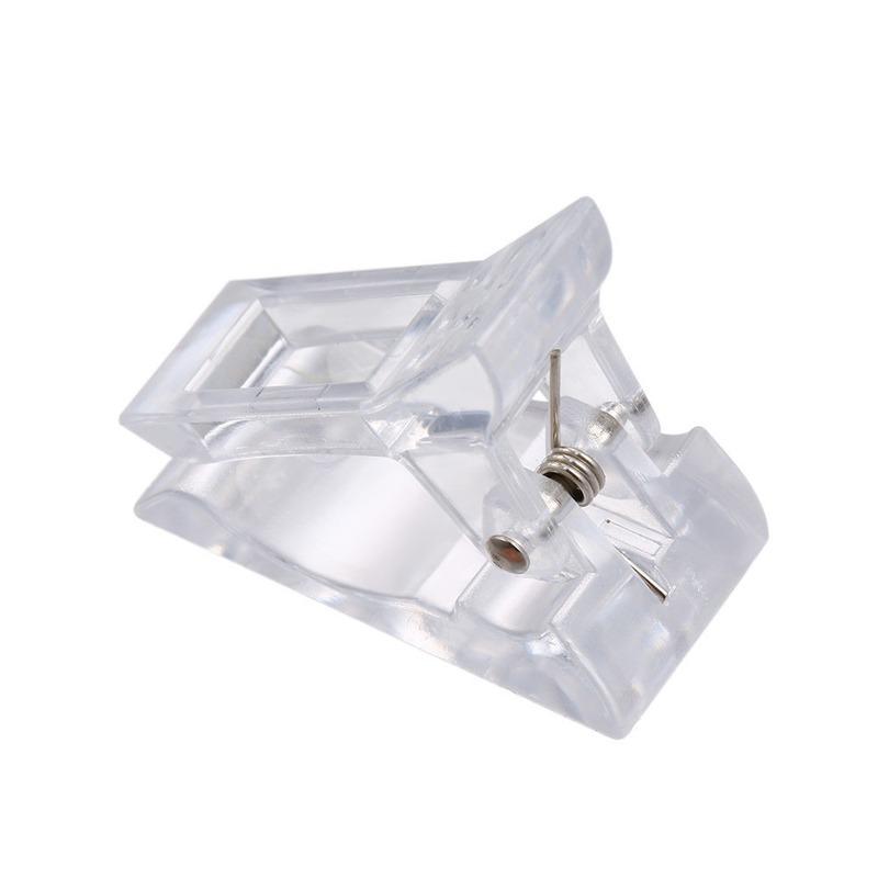 10 Pcs Transparent Nail Clip Quick Building Mold Nail Tips Clip Nail Dual Forms Finger Extension Nail Art Manicure Tools