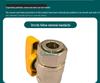 Brass Quick Connect Gas Ball Valve, 4/6-Point Male/Female Thread for Natural Gas and Water Heaters
