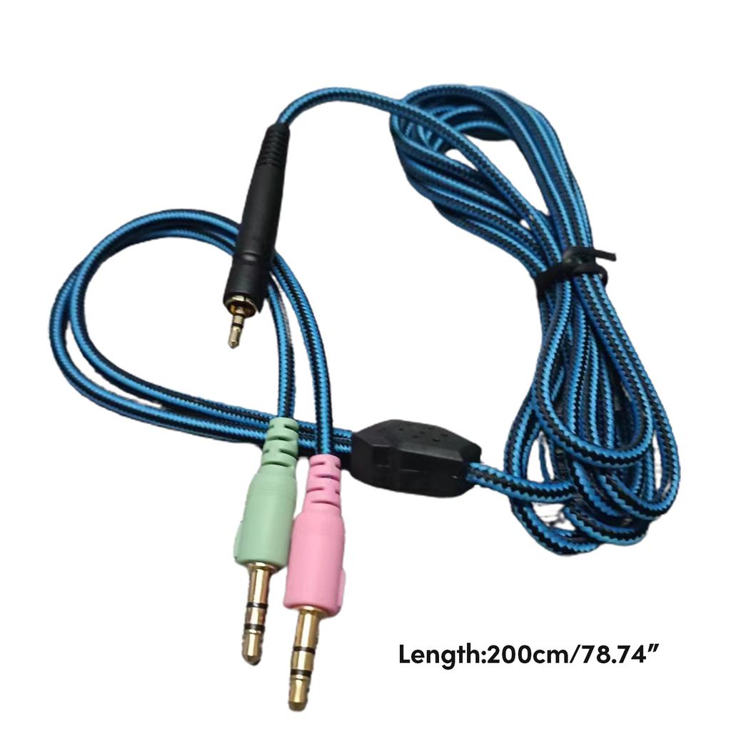 Nylon Braided UNP PC Cable for Game One GSP350 GSP500 GSP600 GSP670 Headphones Cord Better Sound Ranges User Friendly