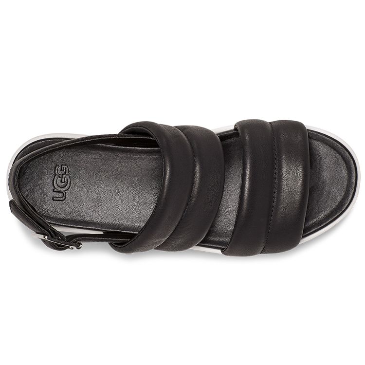 UGG Zayne Leather Comfortable Thick Sole Sandals Women Sandals Black 1124997-BLLE