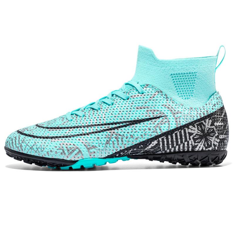 High top football shoes men's and women's soccer shoes professional long nail sneakers broken nail training shoes