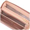 Long Wallet Cowhide Saffiano Leather Bundle Slim Wallet Zipper Thin Compact Simple Original Charm Included Stylish Adult Cute JSLW3AT1 Pink [Jill