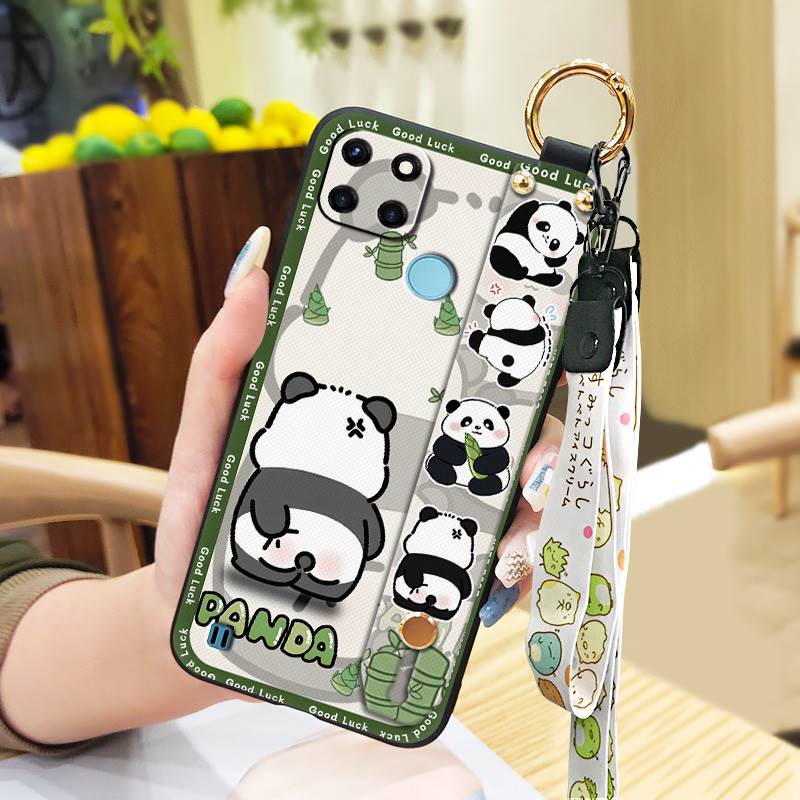 Soft Case Waterproof Phone Case For OPPO Realme C21Y/C25Y Shockproof Silicone Back Cover Cute Protective Kickstand Ring